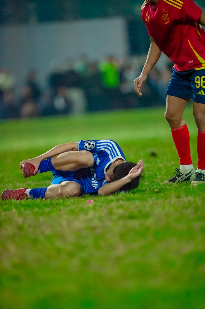 Soccer player injured during match in Hanoi, Vietnam